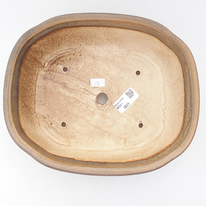 Bonsaischale aus Keramik 25 x 21 x 7,5 cm, braun