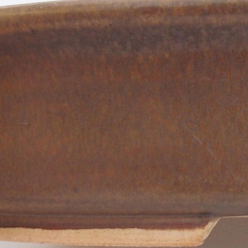 Bonsaischale aus Keramik 26 x 23,5 x 5,5 cm, braun