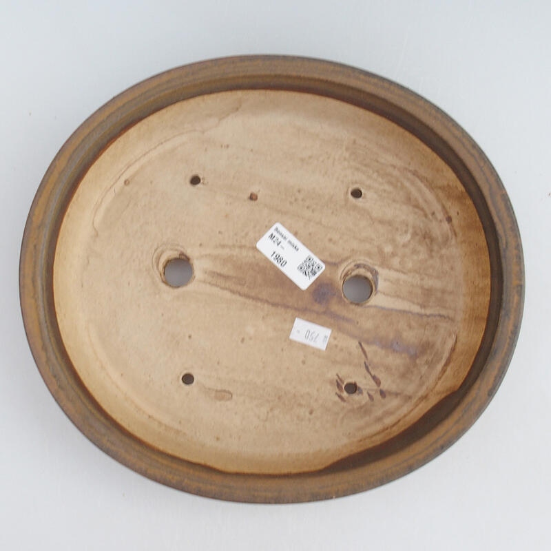 Bonsaischale aus Keramik 26 x 23,5 x 5,5 cm, braun
