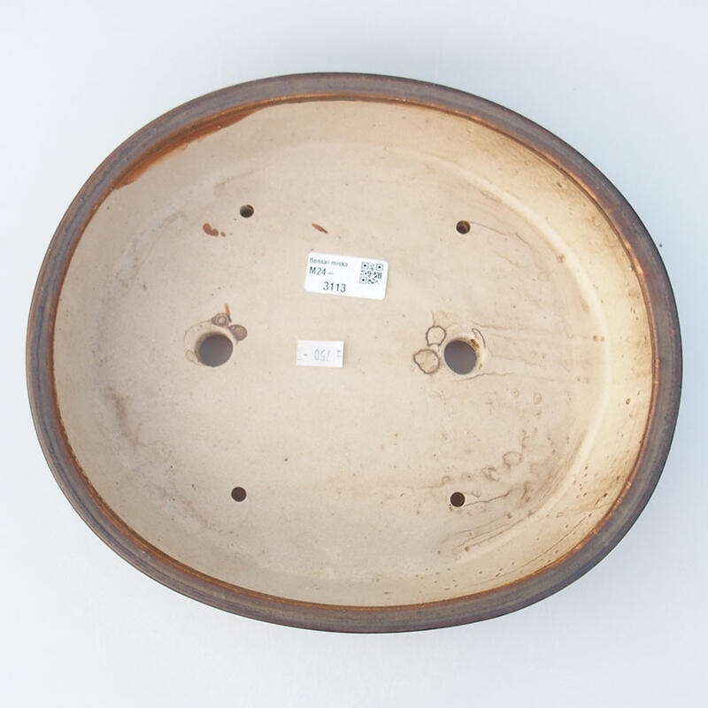 Bonsaischale aus Keramik 28 x 25 x 6 cm, braun