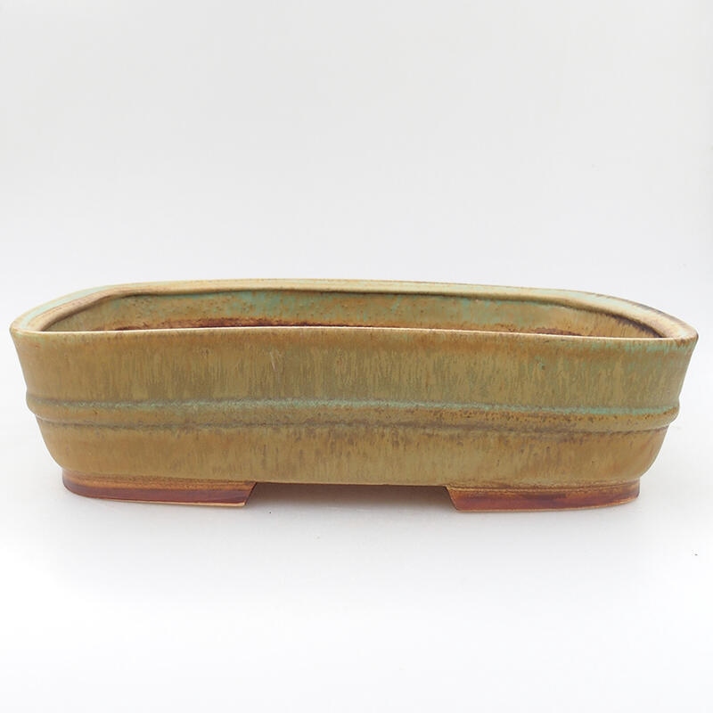 Bonsaischale aus Keramik 29 x 23,5 x 7 cm, grün