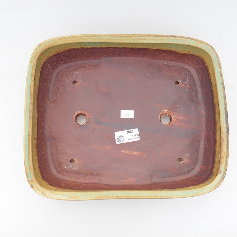 Bonsaischale aus Keramik 29 x 23,5 x 7 cm, grün