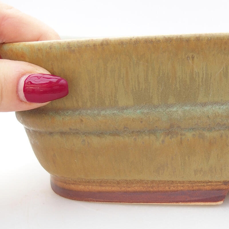 Bonsaischale aus Keramik 29 x 23,5 x 7 cm, grün