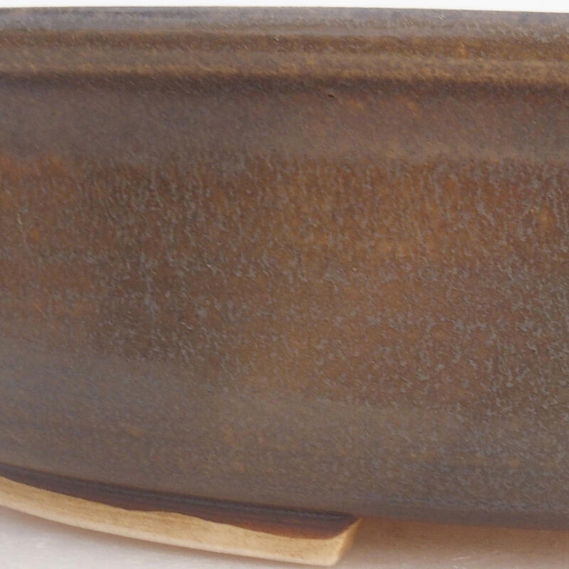 Bonsaischale aus Keramik 32 x 28 x 7,5 cm, braun