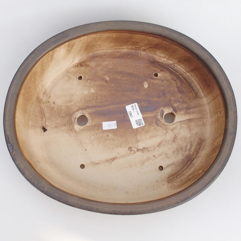 Bonsaischale aus Keramik 32 x 28 x 7,5 cm, braun