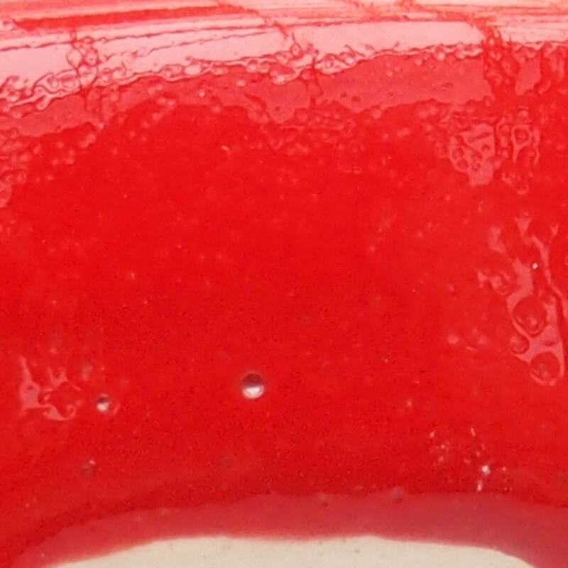 Bonsaischale aus Keramik 4,5 x 2,5 x 1,5 cm, Farbe rot