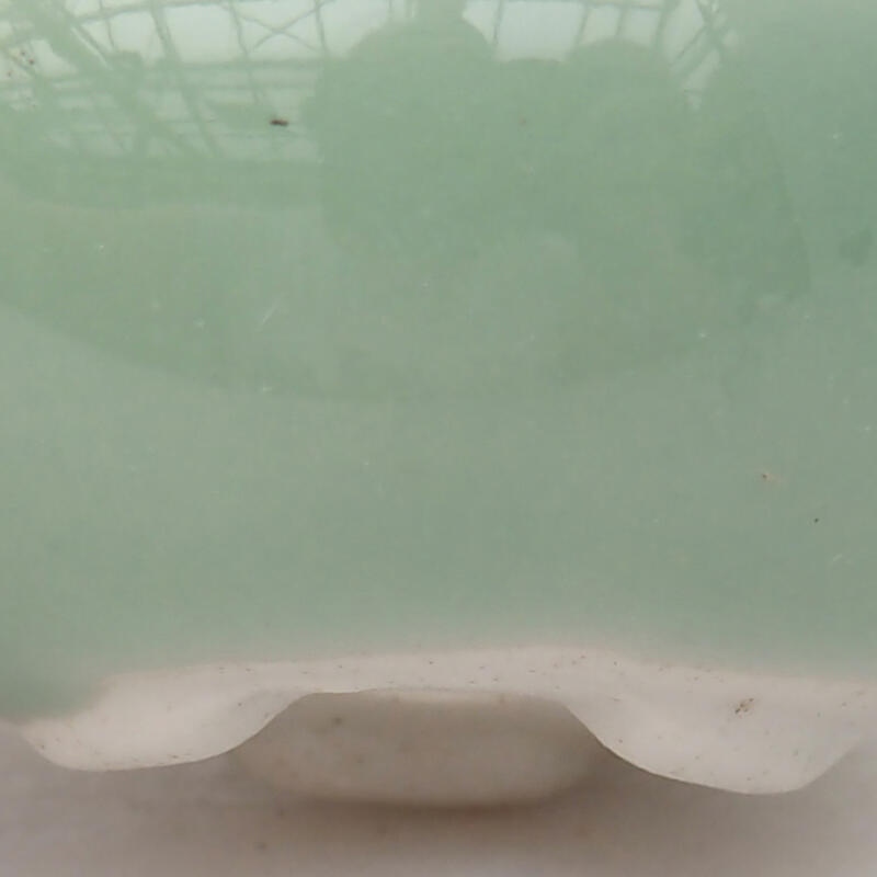 Bonsaischale aus Keramik 4,5 x 4,5 x 2 cm, grün