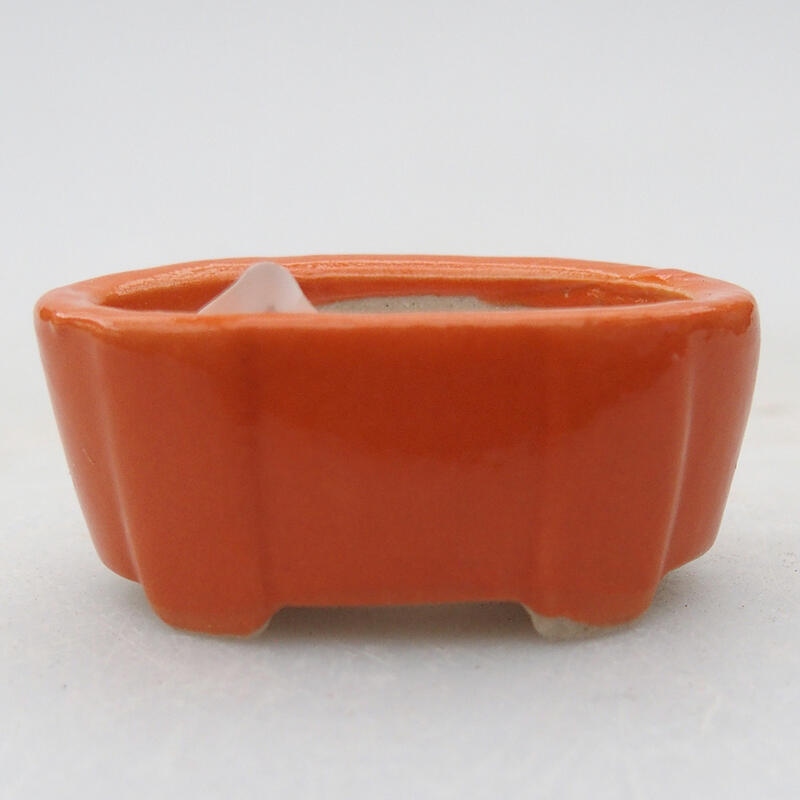 Bonsaischale aus Keramik 4 x 2,5 x 2 cm, orange