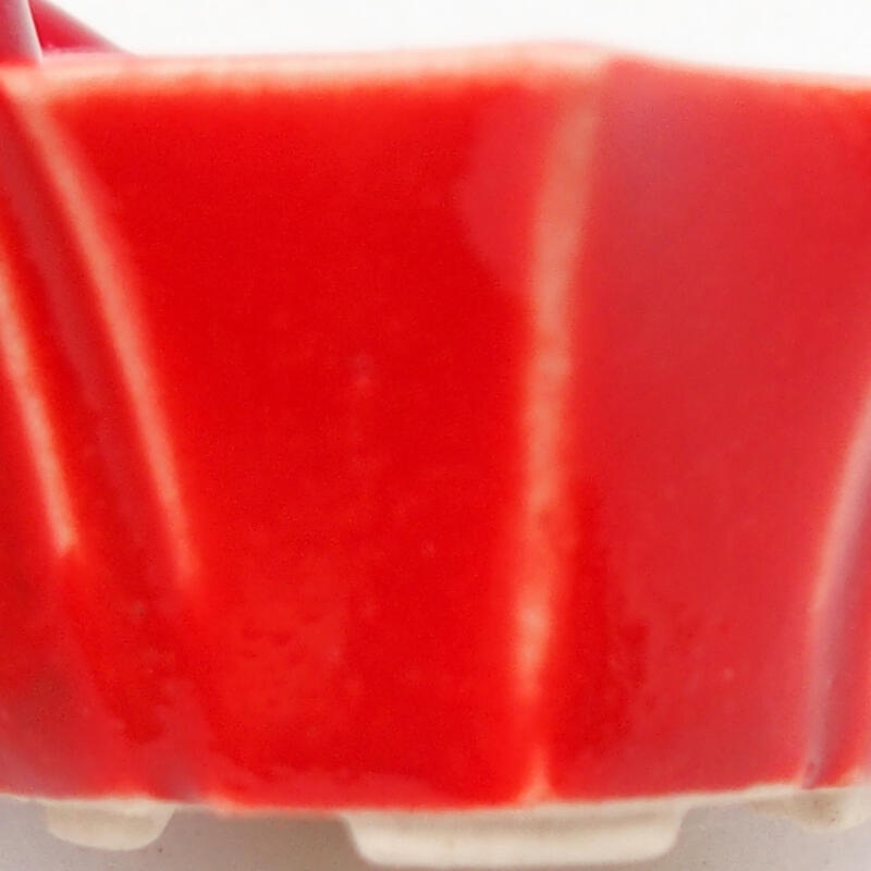 Bonsaischale aus Keramik 4 x 3,5 x 2 cm, Farbe rot