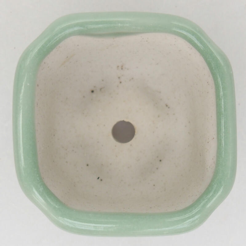 Bonsaischale aus Keramik 4 x 4 x 2,5 cm, grün