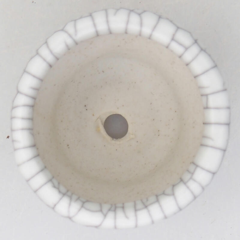 Bonsaischale aus Keramik 4 x 4 x 2 cm, Raku-Farbe