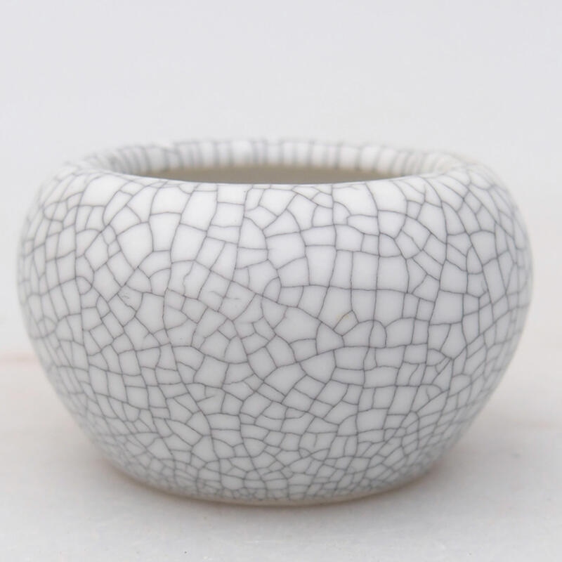 Bonsaischale aus Keramik 4 x 4 x 2 cm, Raku-Farbe