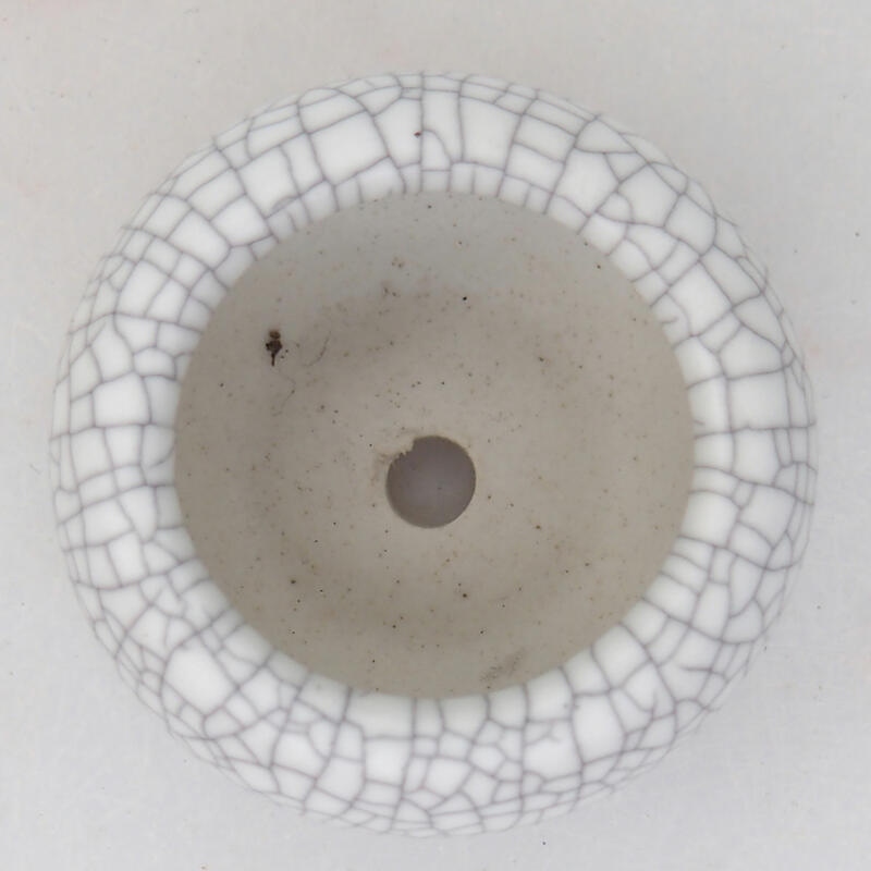 Bonsaischale aus Keramik 4 x 4 x 2 cm, Raku-Farbe