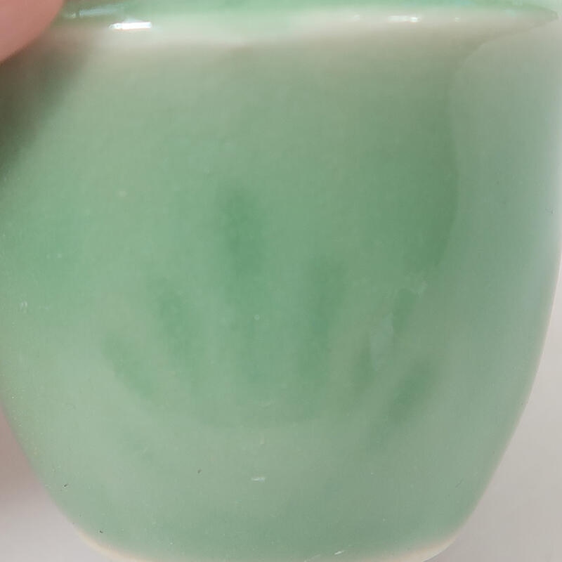 Bonsaischale aus Keramik 4 x 4 x 3 cm, grün