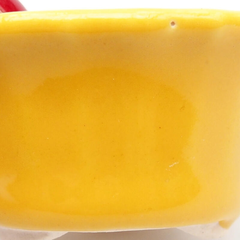 Bonsaischale aus Keramik 5,5 x 5,5 x 3 cm, gelb