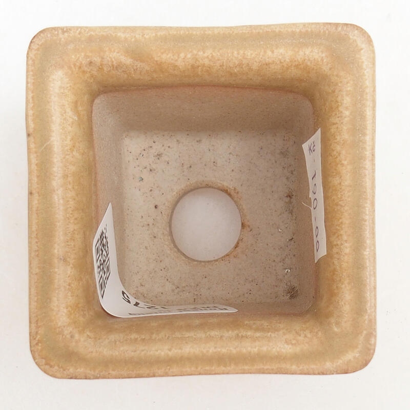 Bonsaischale aus Keramik 5,5 x 5,5 x 5 cm, Farbe beige