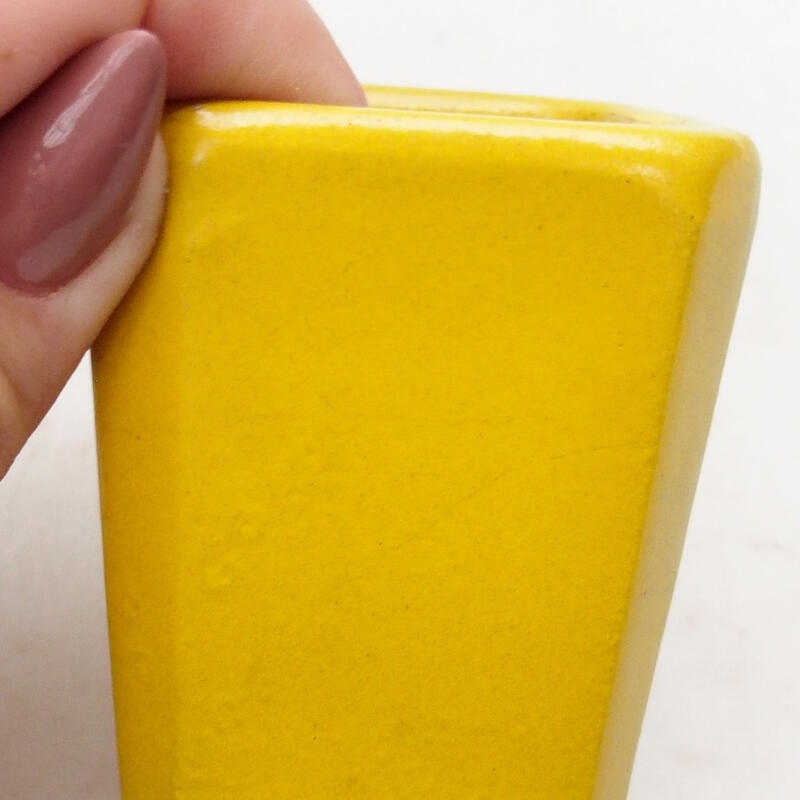 Bonsaischale aus Keramik 5,5 x 5,5 x 7 cm, gelb