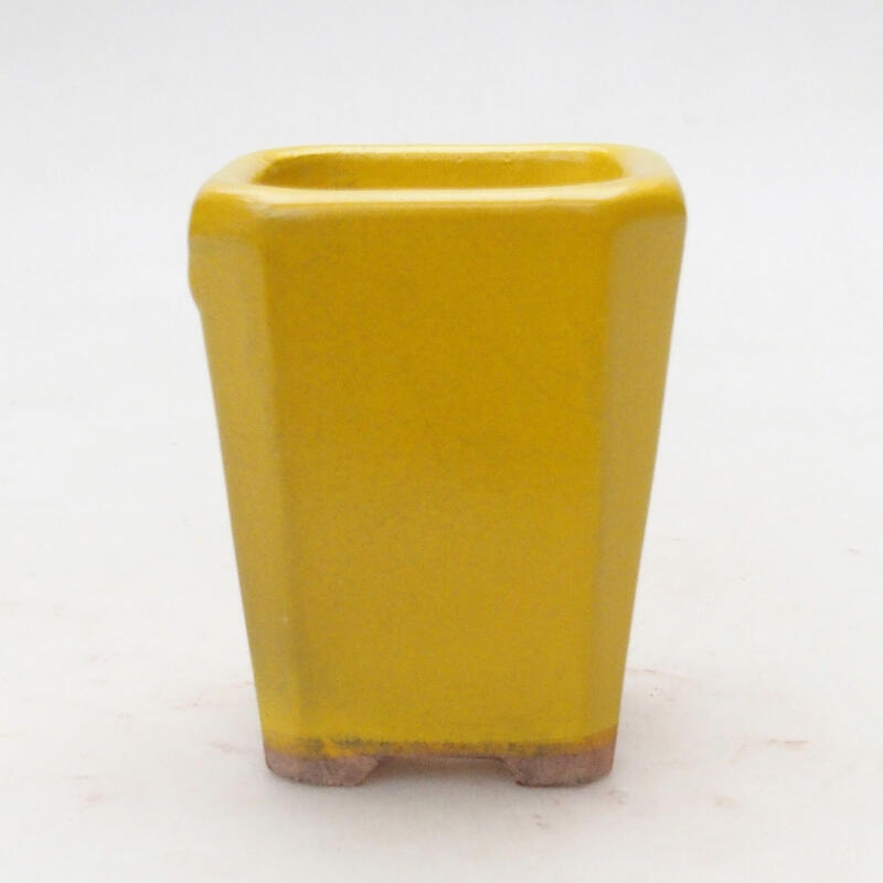 Bonsaischale aus Keramik 5,5 x 5,5 x 7 cm, gelb