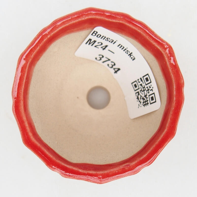 Bonsaischale aus Keramik 5 x 5 x 3,5 cm, Farbe rot