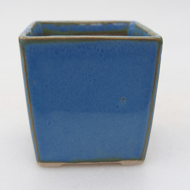Bonsaischale aus Keramik 5 x 5 x 5 cm, Farbe blau