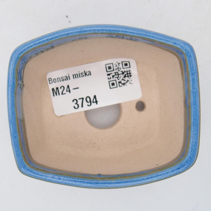 Bonsaischale aus Keramik 6,5 x 5,5 x 4 cm, Farbe blau