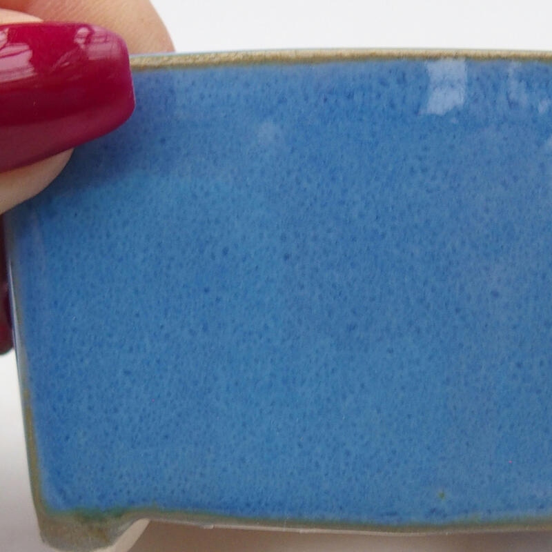 Bonsaischale aus Keramik 6,5 x 5,5 x 4 cm, Farbe blau