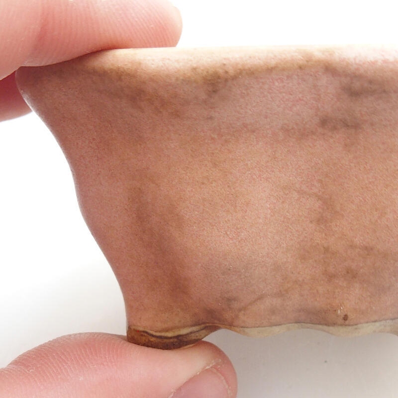 Bonsaischale aus Keramik 6,5 x 6,5 x 3,5 cm, rosa