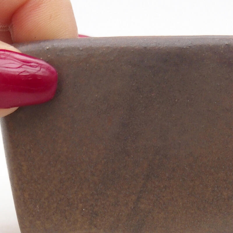 Bonsaischale aus Keramik 6,5 x 6,5 x 4,5 cm, braun
