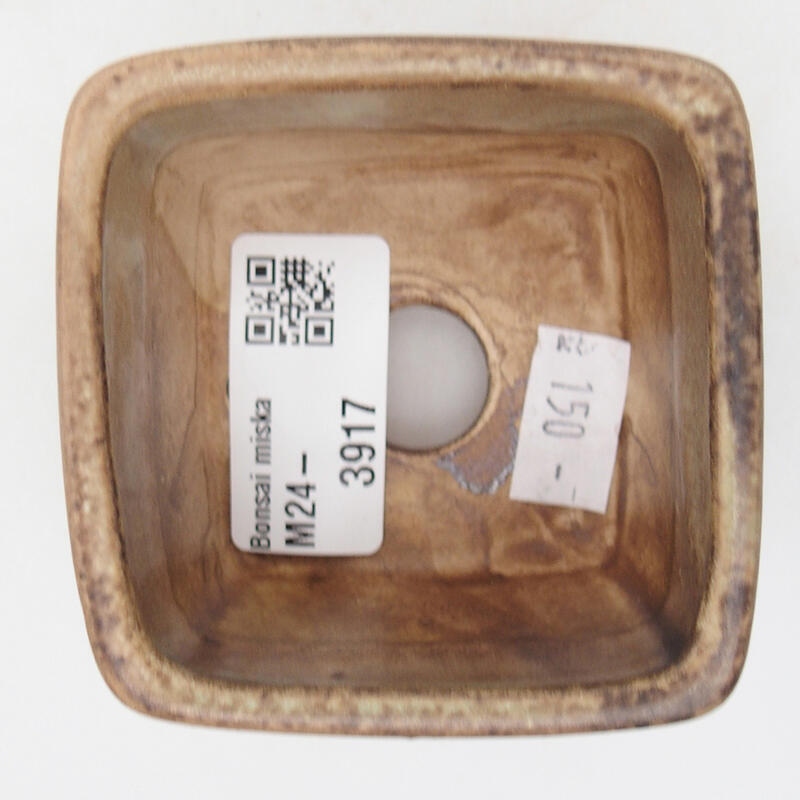 Bonsaischale aus Keramik 6,5 x 6,5 x 4,5 cm, grün