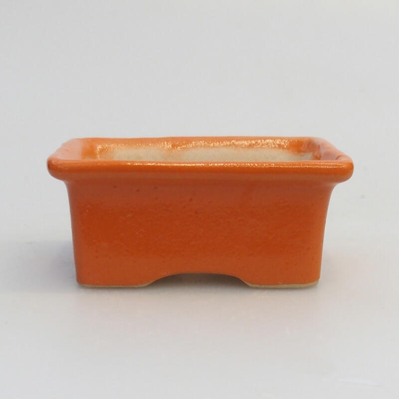 Bonsaischale aus Keramik 6 x 4,5 x 2,5 cm, orange