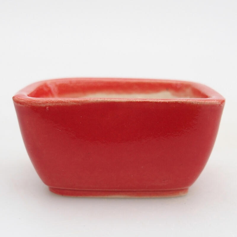 Bonsaischale aus Keramik 6 x 4 x 3 cm, Farbe rot