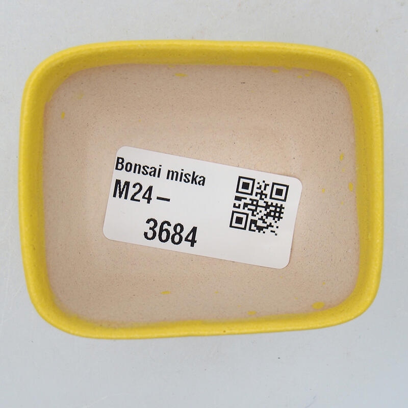 Bonsaischale aus Keramik 6 x 5 x 3 cm, gelb