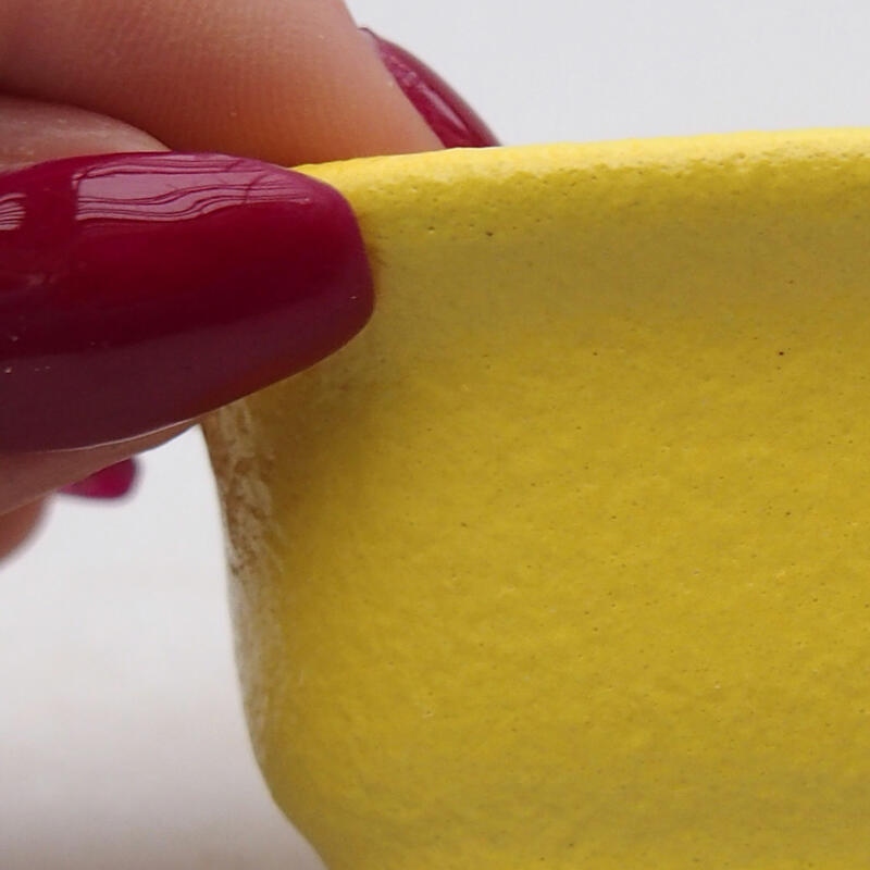 Bonsaischale aus Keramik 6 x 5 x 3 cm, gelb