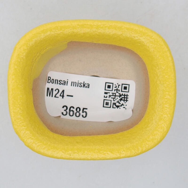 Bonsaischale aus Keramik 6 x 5 x 3 cm, gelb