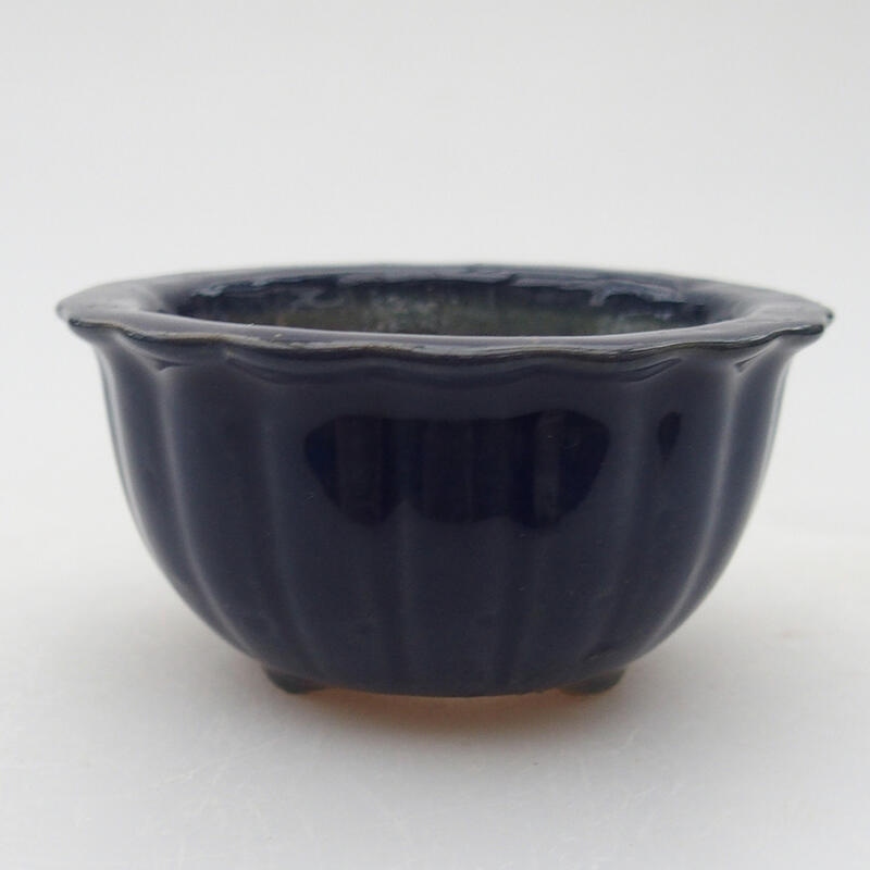 Bonsaischale aus Keramik 6 x 6 x 3,5 cm, Farbe blau