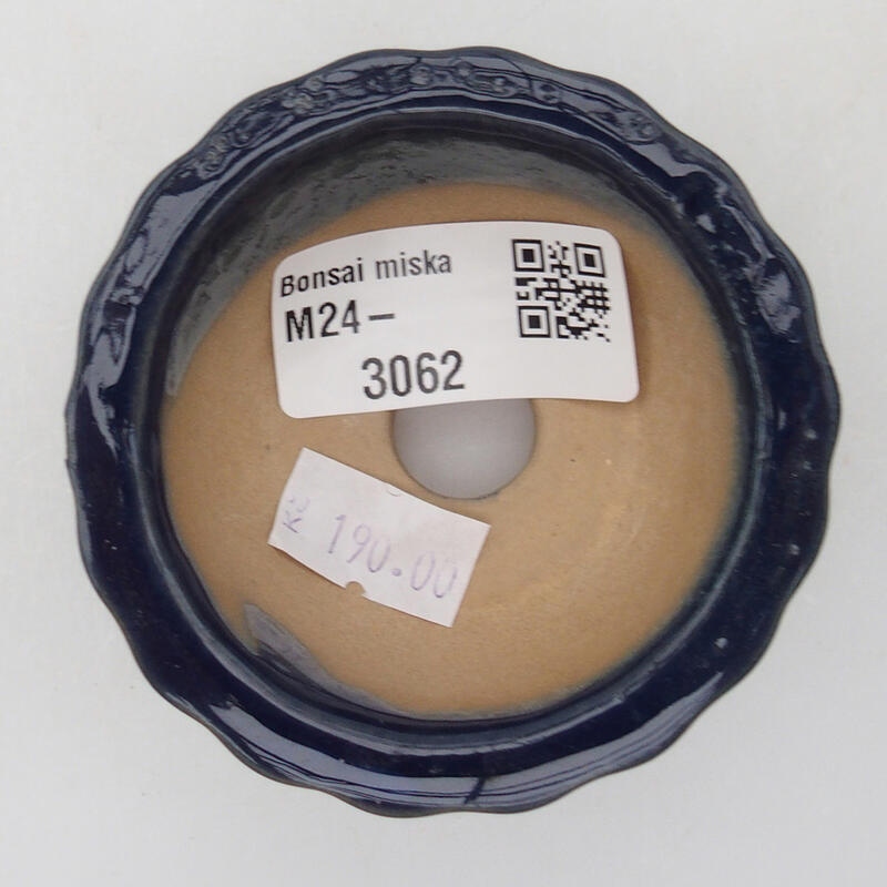 Bonsaischale aus Keramik 6 x 6 x 3,5 cm, Farbe blau