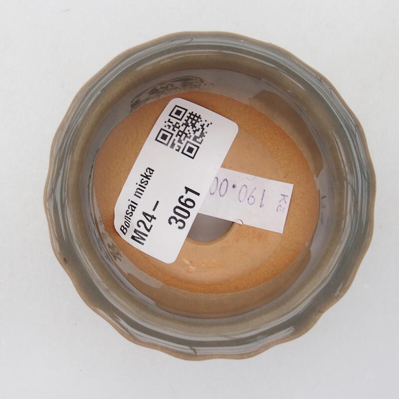 Bonsaischale aus Keramik 6 x 6 x 3,5 cm, grau