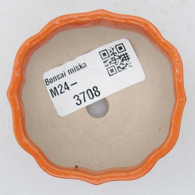 Bonsaischale aus Keramik 6 x 6 x 3 cm, orange