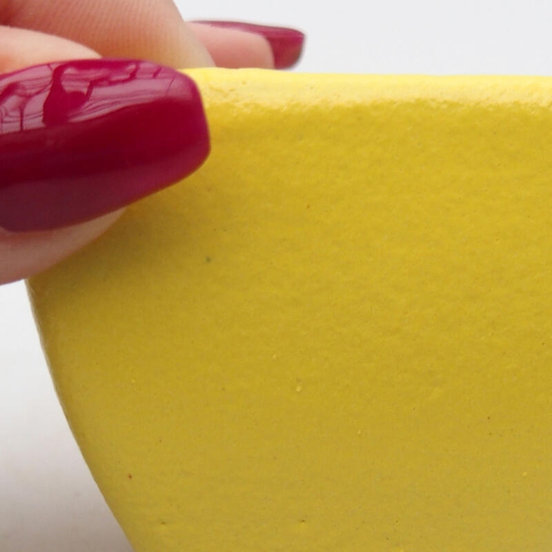 Bonsaischale aus Keramik 6 x 6 x 4,5 cm, gelb