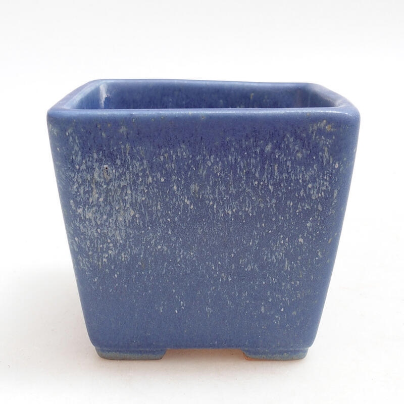 Bonsaischale aus Keramik 7,5 x 7,5 x 7 cm, Farbe blau