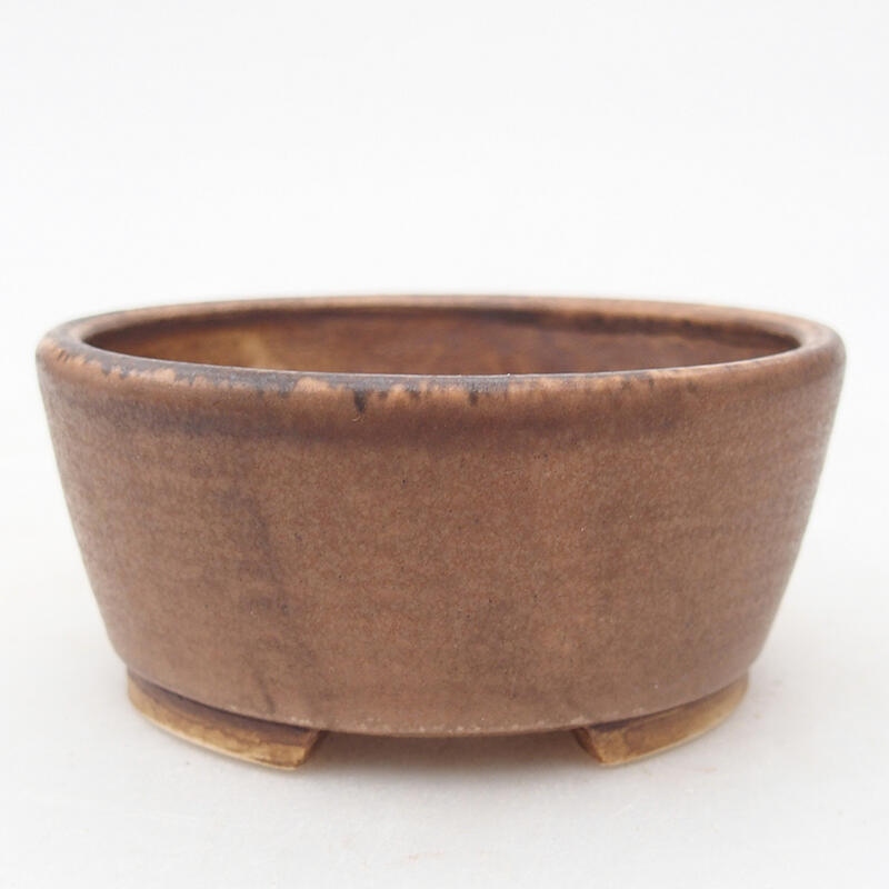 Bonsaischale aus Keramik 7,5 x 7 x 4 cm, braun