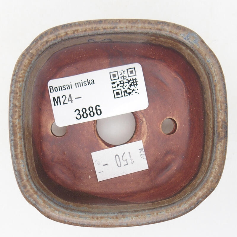 Bonsaischale aus Keramik 7,5 x 7 x 4 cm, braun