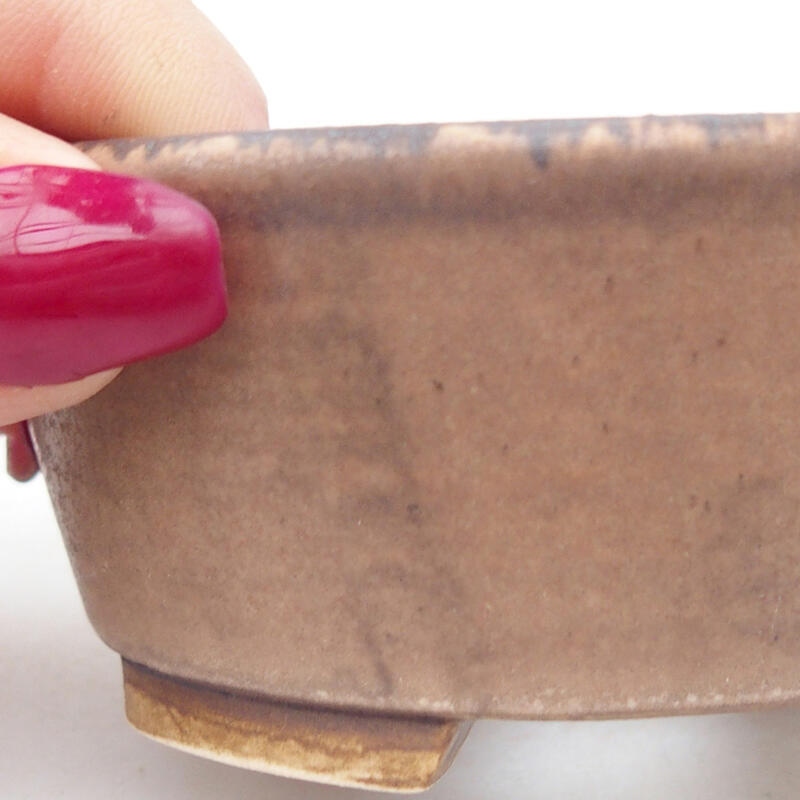 Bonsaischale aus Keramik 7,5 x 7 x 4 cm, braun