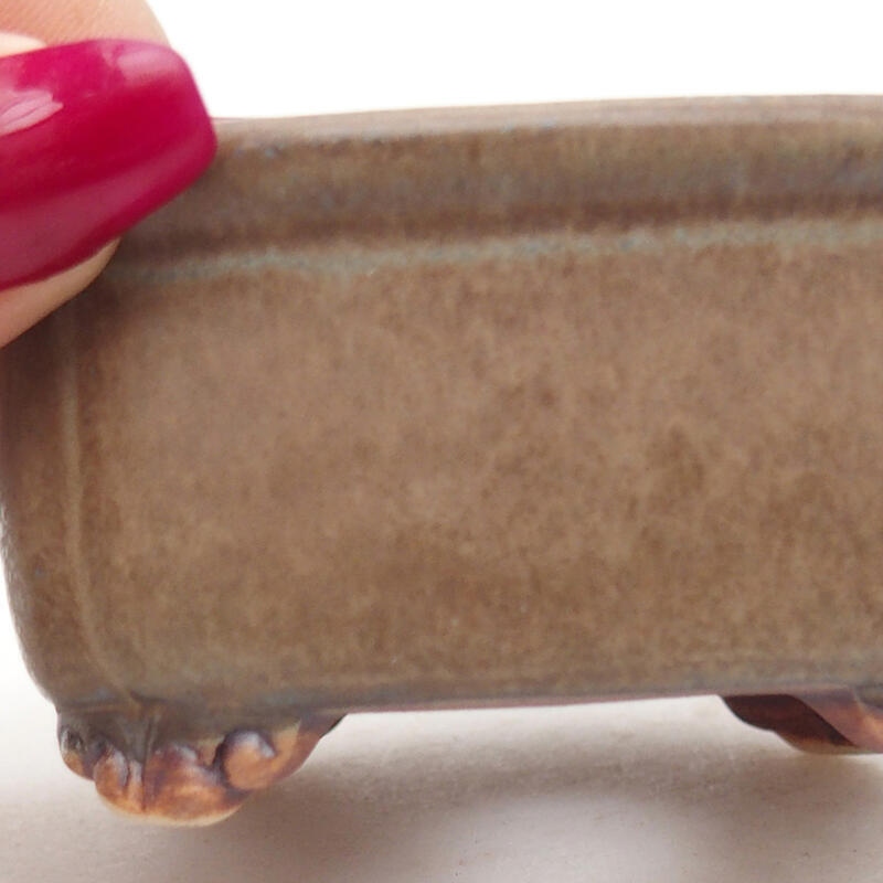 Bonsaischale aus Keramik 7,5 x 7 x 4 cm, braun