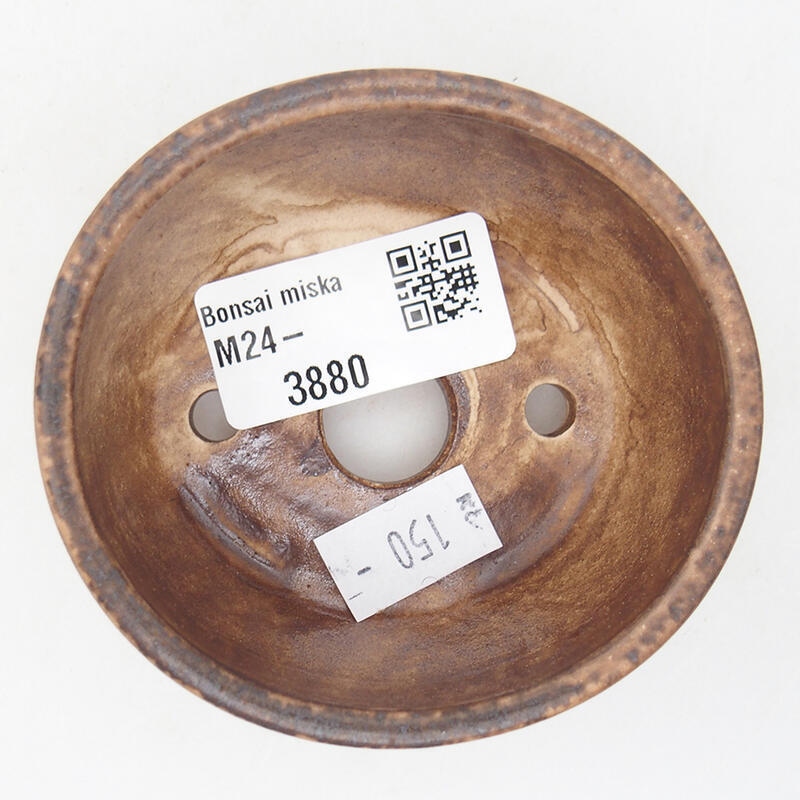 Bonsaischale aus Keramik 7,5 x 7 x 4 cm, braun