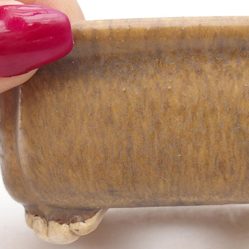 Bonsaischale aus Keramik 7,5 x 7 x 4 cm, braun