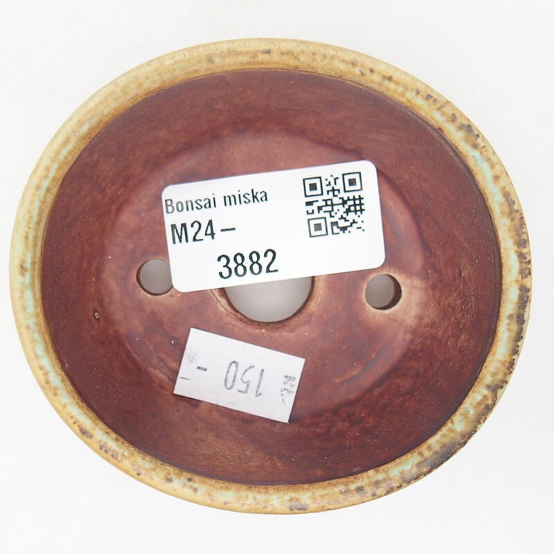 Bonsaischale aus Keramik 7,5 x 7 x 4 cm, grün