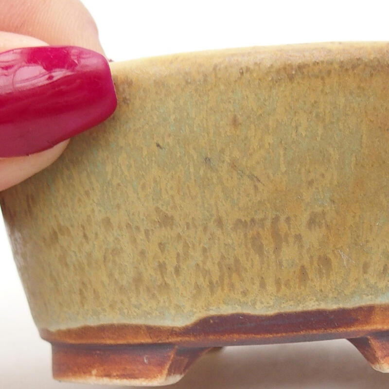 Bonsaischale aus Keramik 7,5 x 7 x 4 cm, grün