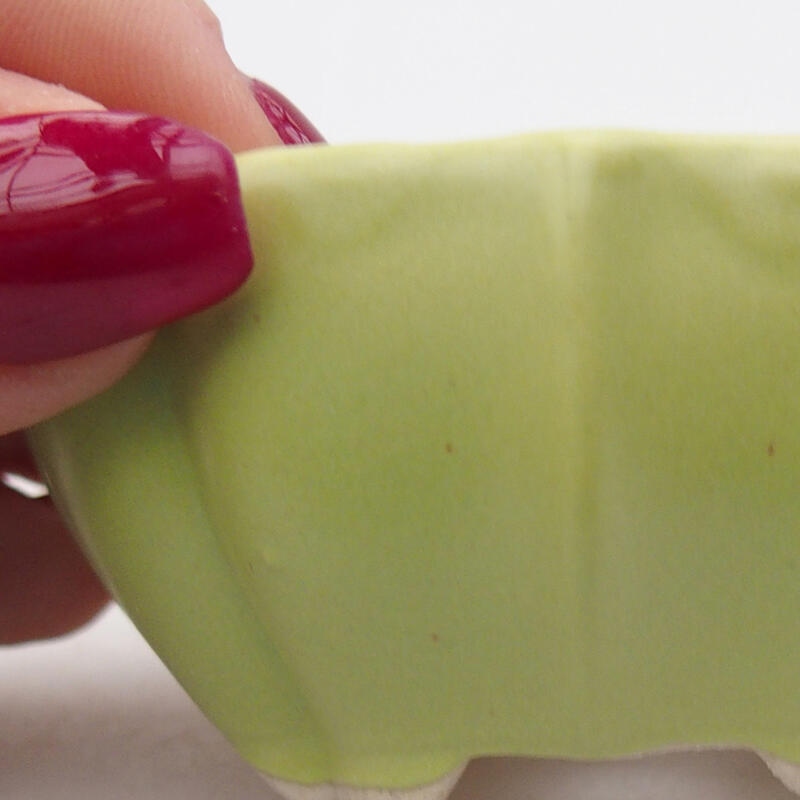 Bonsaischale aus Keramik 7 x 5 x 3,5 cm, grün