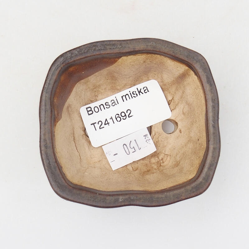 Bonsaischale aus Keramik 7 x 6,5 x 3,5 cm, braun